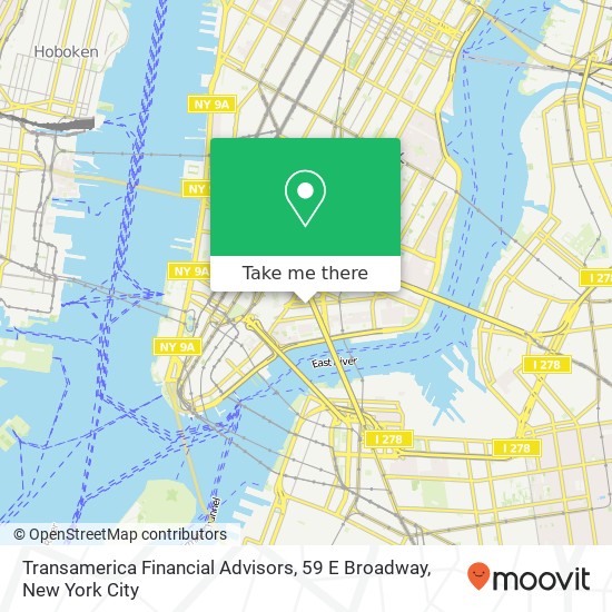 Mapa de Transamerica Financial Advisors, 59 E Broadway