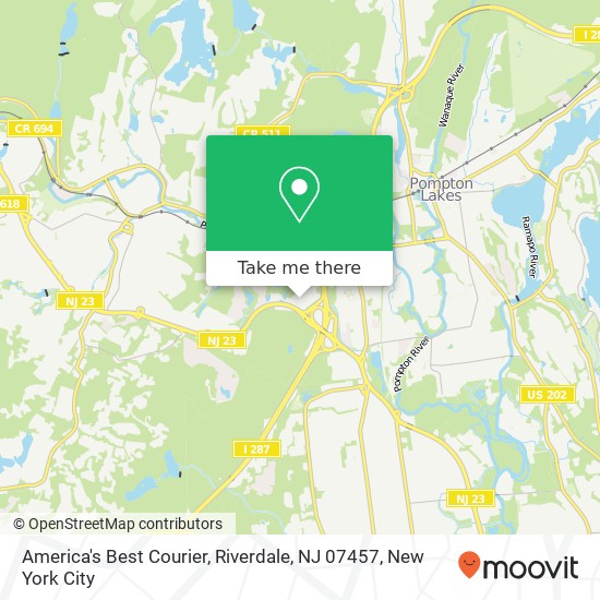 Mapa de America's Best Courier, Riverdale, NJ 07457