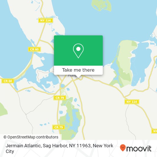 Mapa de Jermain Atlantic, Sag Harbor, NY 11963