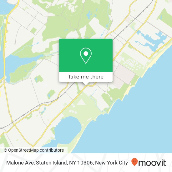 Mapa de Malone Ave, Staten Island, NY 10306