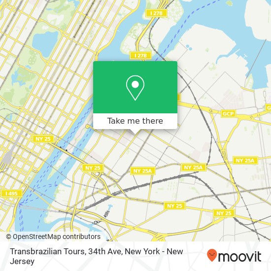 Transbrazilian Tours, 34th Ave map