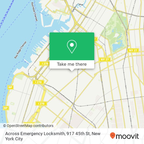 Across Emergency Locksmith, 917 45th St map