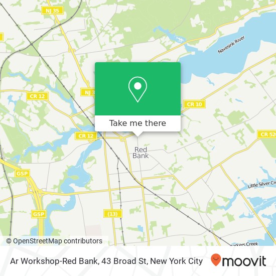 Mapa de Ar Workshop-Red Bank, 43 Broad St