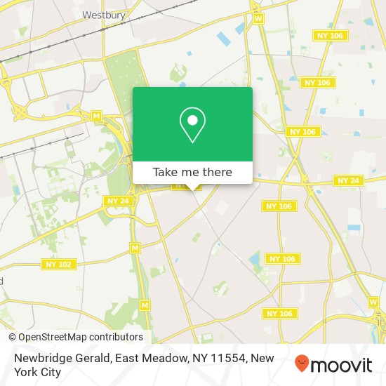 Mapa de Newbridge Gerald, East Meadow, NY 11554