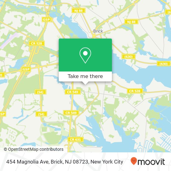 454 Magnolia Ave, Brick, NJ 08723 map