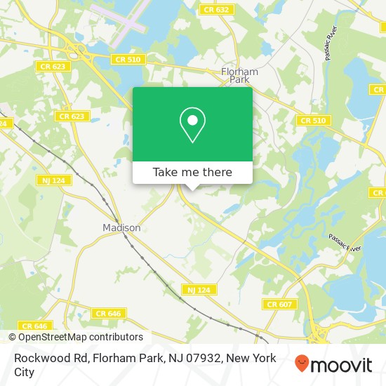 Mapa de Rockwood Rd, Florham Park, NJ 07932