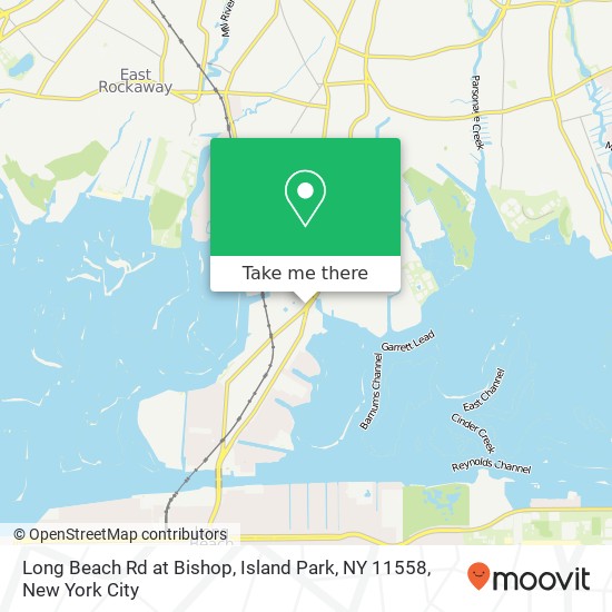 Mapa de Long Beach Rd at Bishop, Island Park, NY 11558