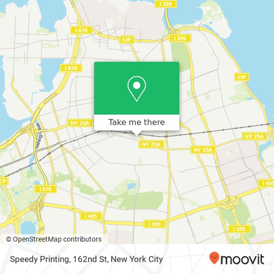 Speedy Printing, 162nd St map