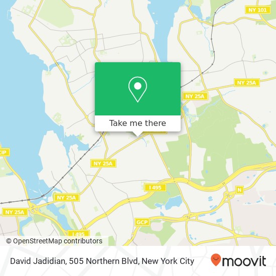 Mapa de David Jadidian, 505 Northern Blvd