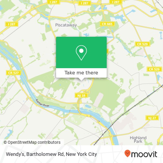 Mapa de Wendy's, Bartholomew Rd