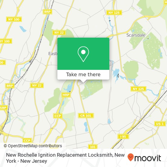 Mapa de New Rochelle Ignition Replacement Locksmith