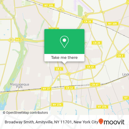 Mapa de Broadway Smith, Amityville, NY 11701