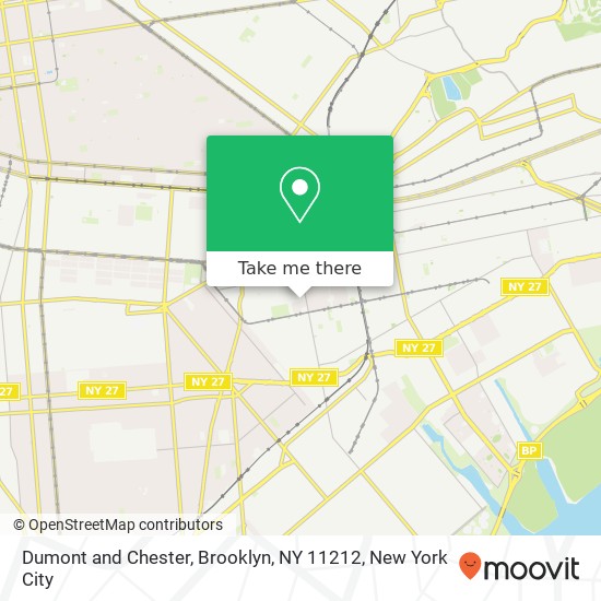 Mapa de Dumont and Chester, Brooklyn, NY 11212