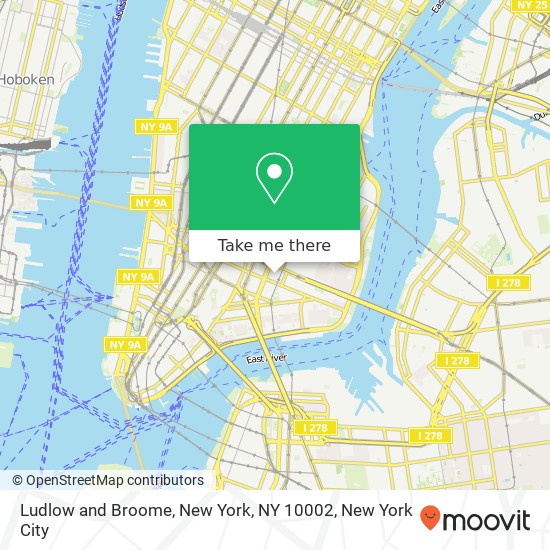 Mapa de Ludlow and Broome, New York, NY 10002