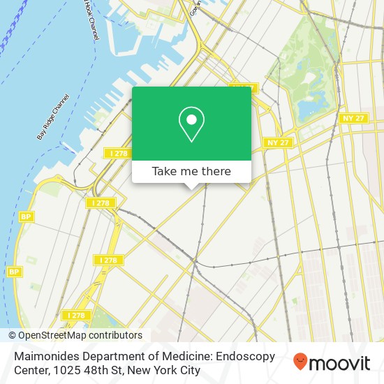 Maimonides Department of Medicine: Endoscopy Center, 1025 48th St map