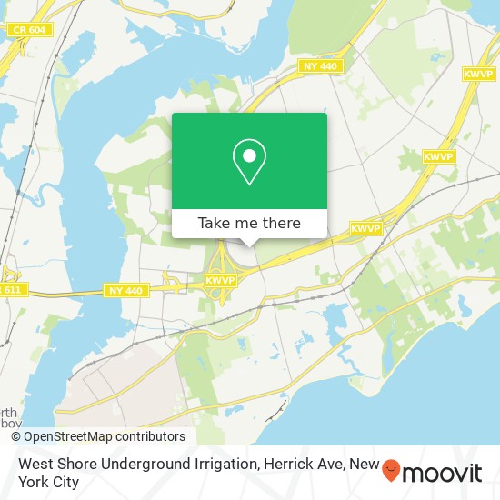 Mapa de West Shore Underground Irrigation, Herrick Ave