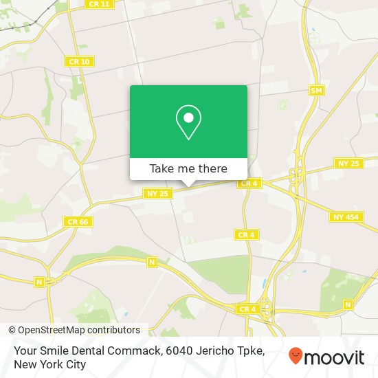 Your Smile Dental Commack, 6040 Jericho Tpke map