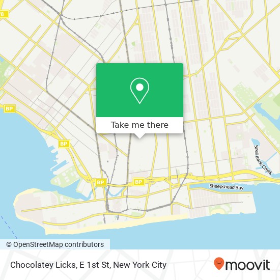 Mapa de Chocolatey Licks, E 1st St