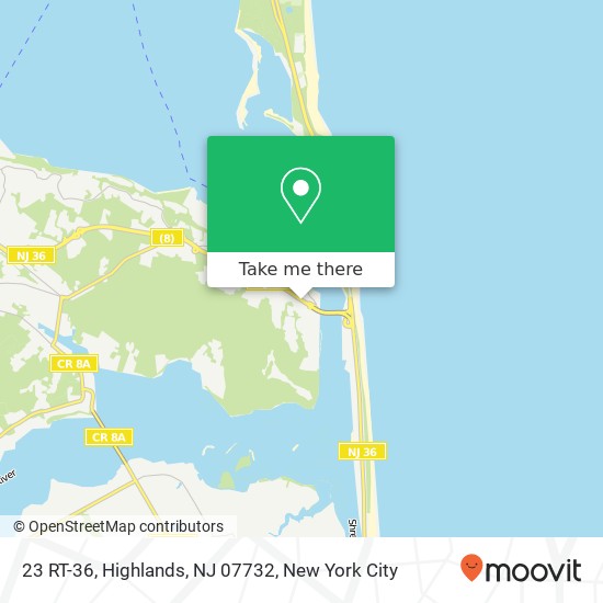 Mapa de 23 RT-36, Highlands, NJ 07732