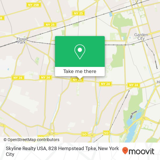 Skyline Realty USA, 828 Hempstead Tpke map