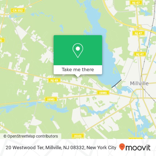 Mapa de 20 Westwood Ter, Millville, NJ 08332