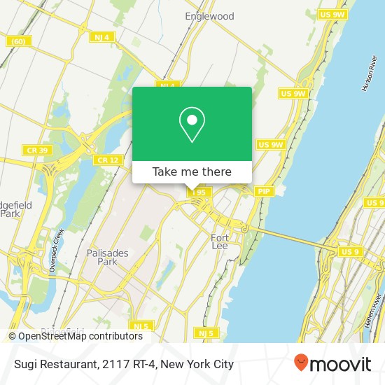Sugi Restaurant, 2117 RT-4 map