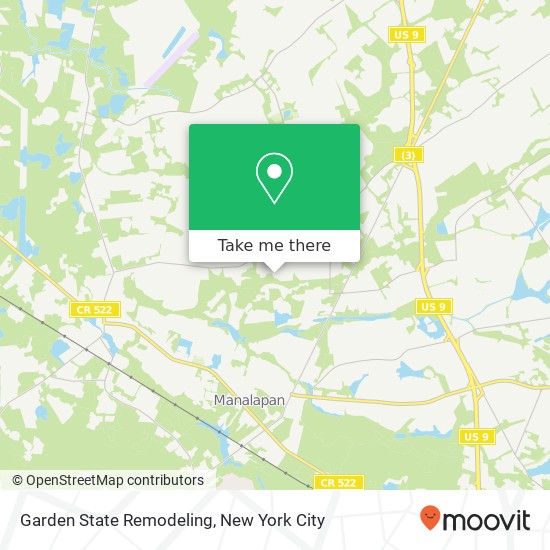 Garden State Remodeling map