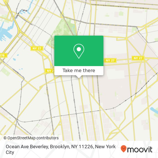 Mapa de Ocean Ave Beverley, Brooklyn, NY 11226