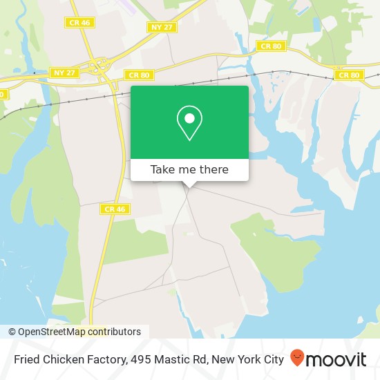 Fried Chicken Factory, 495 Mastic Rd map