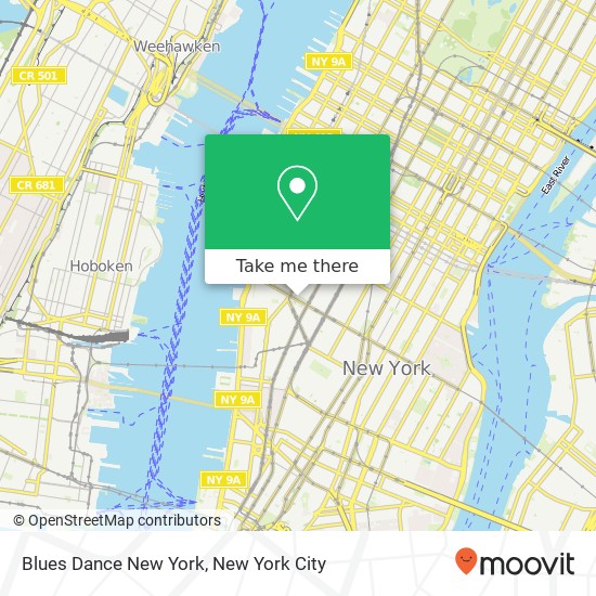 Blues Dance New York map