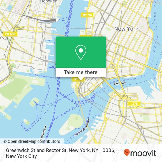 Mapa de Greenwich St and Rector St, New York, NY 10006