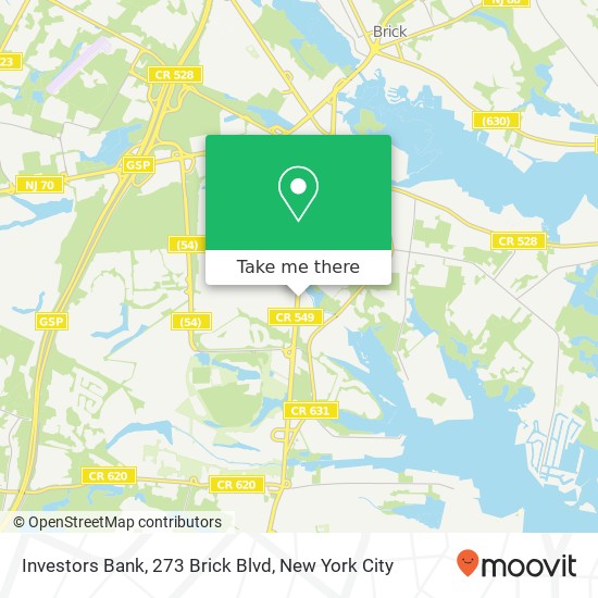 Mapa de Investors Bank, 273 Brick Blvd
