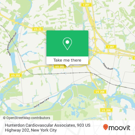 Hunterdon Cardiovascular Associates, 903 US Highway 202 map