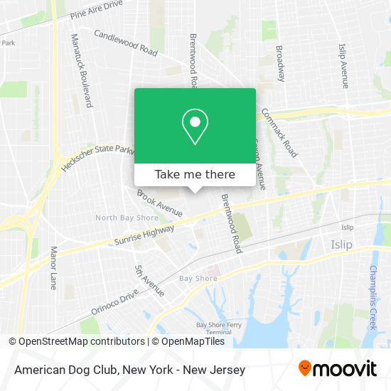 American Dog Club map