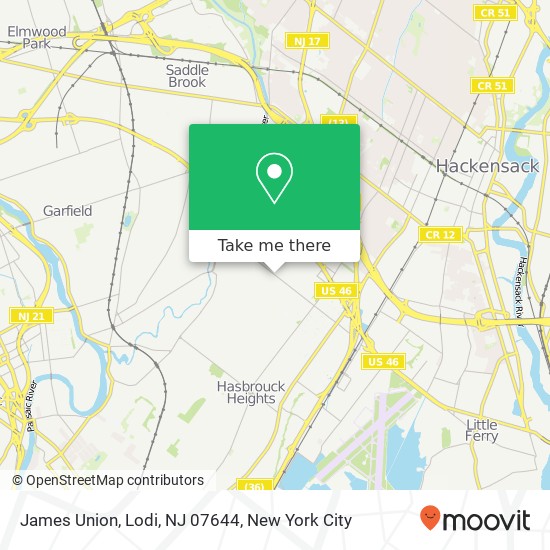 James Union, Lodi, NJ 07644 map