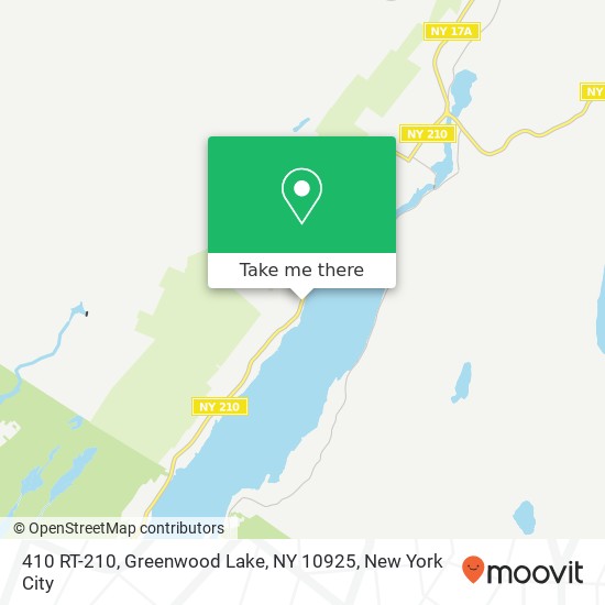 Mapa de 410 RT-210, Greenwood Lake, NY 10925