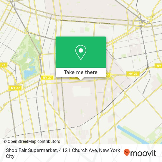 Shop Fair Supermarket, 4121 Church Ave map