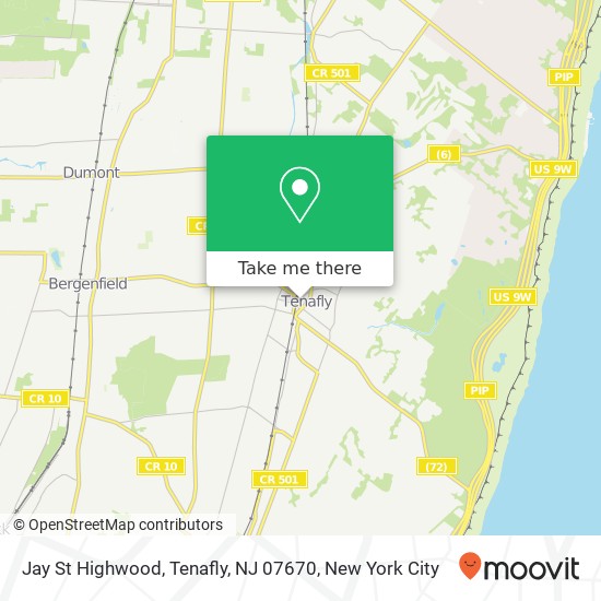 Mapa de Jay St Highwood, Tenafly, NJ 07670