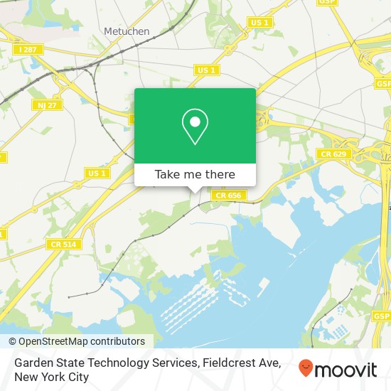 Mapa de Garden State Technology Services, Fieldcrest Ave