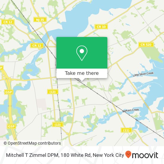 Mapa de Mitchell T Zimmel DPM, 180 White Rd