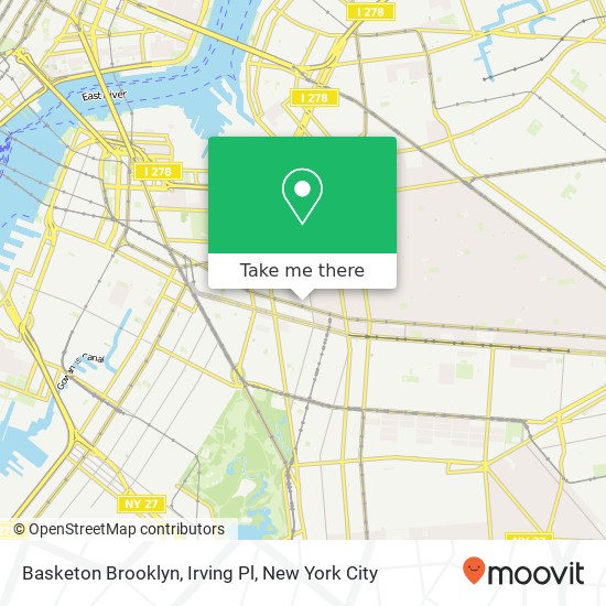 Basketon Brooklyn, Irving Pl map