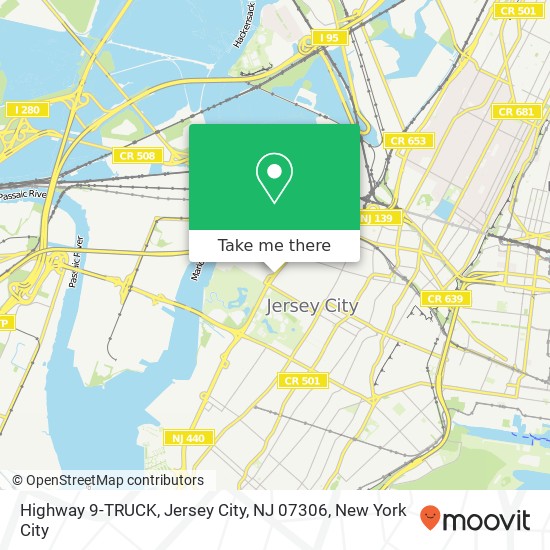 Highway 9-TRUCK, Jersey City, NJ 07306 map