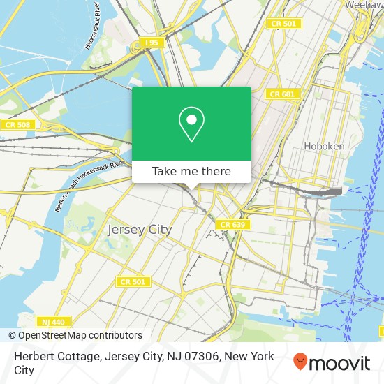 Mapa de Herbert Cottage, Jersey City, NJ 07306