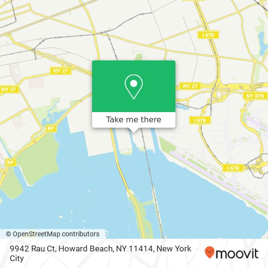 Mapa de 9942 Rau Ct, Howard Beach, NY 11414