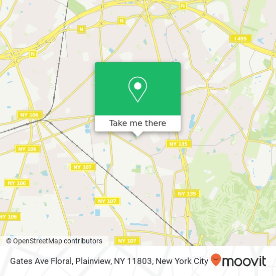 Mapa de Gates Ave Floral, Plainview, NY 11803