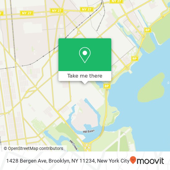 Mapa de 1428 Bergen Ave, Brooklyn, NY 11234