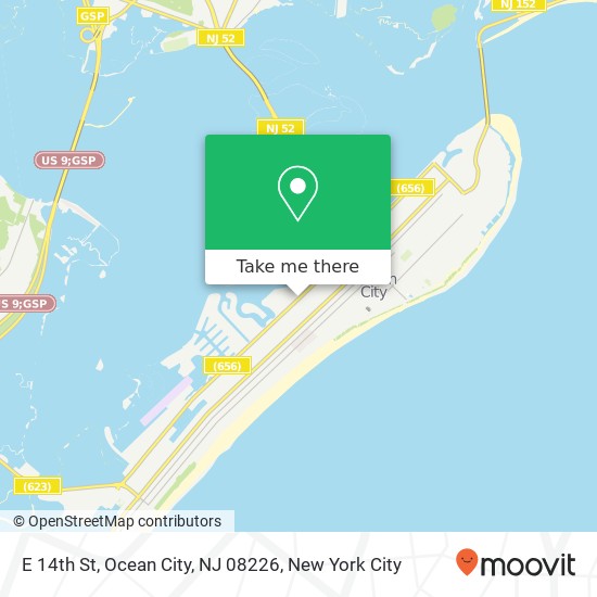 Mapa de E 14th St, Ocean City, NJ 08226