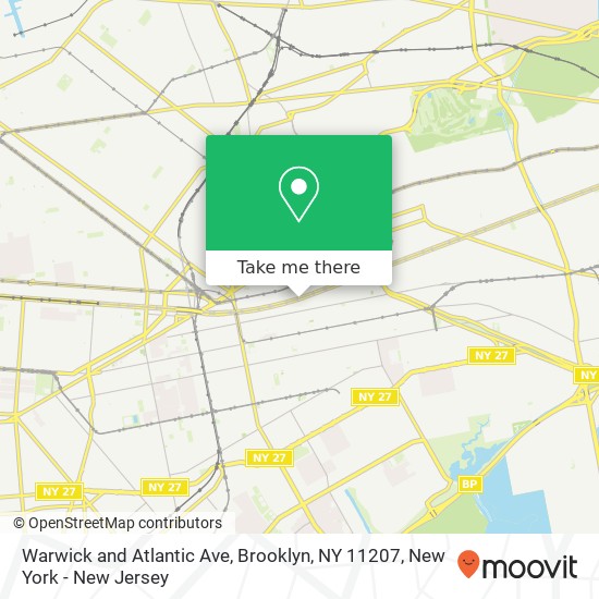 Mapa de Warwick and Atlantic Ave, Brooklyn, NY 11207