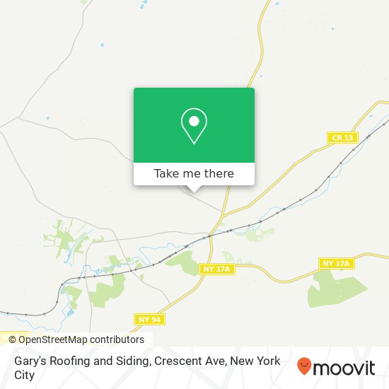 Gary's Roofing and Siding, Crescent Ave map