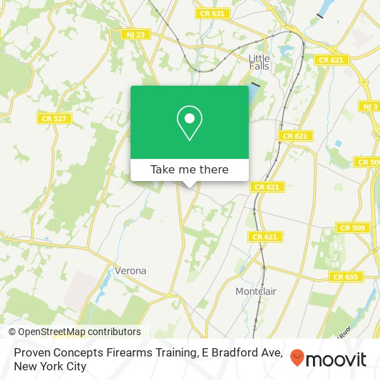 Proven Concepts Firearms Training, E Bradford Ave map